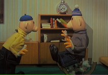Scéna z filmu Pat a Mat: Houpací křeslo